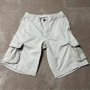 Aeropostale Cargo Khaki Drawstring Shorts 100% Cotton Size 30